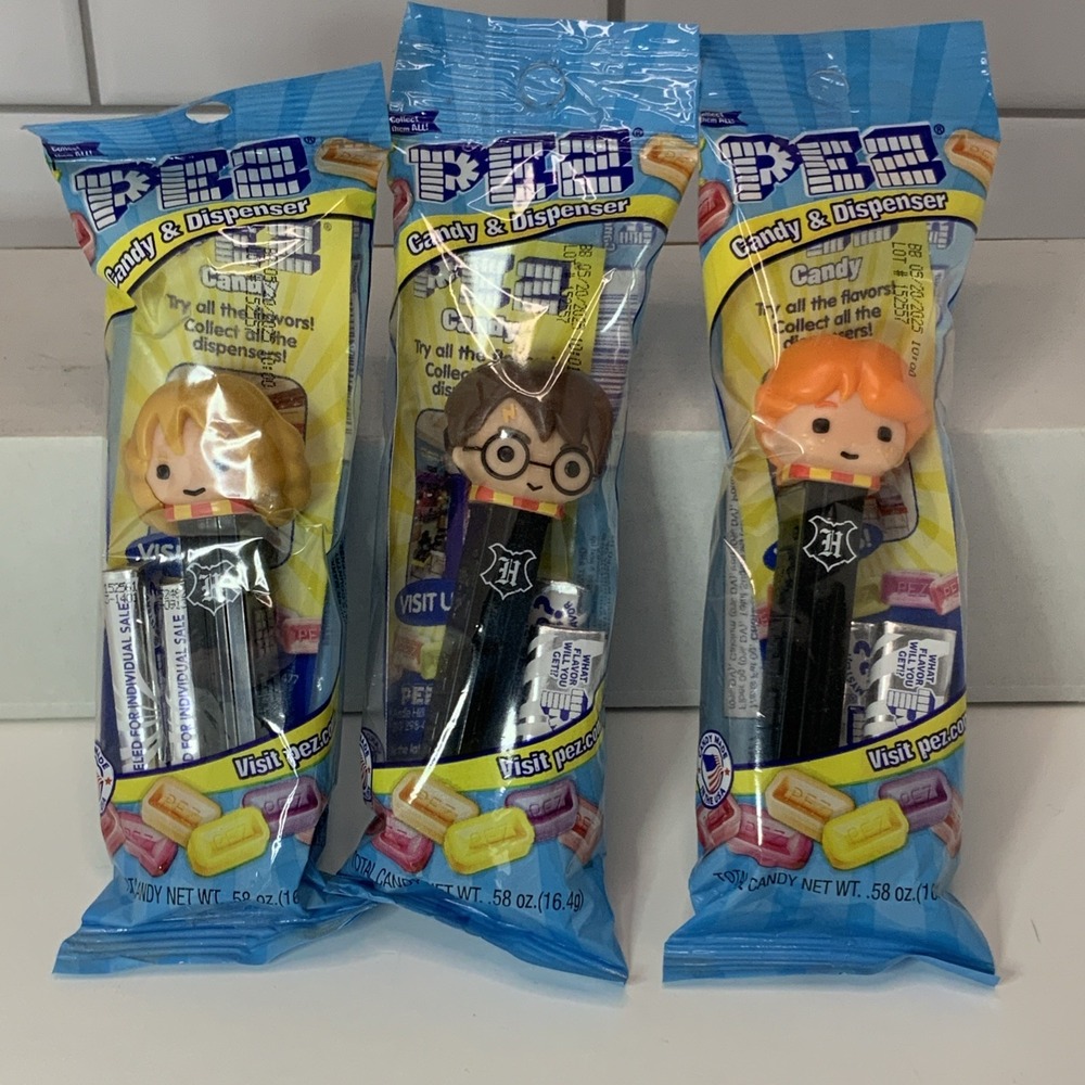 Harry Potter‎ PEZ Candy Dispenser Set of 3 Harry Hermione Ron New Sealed